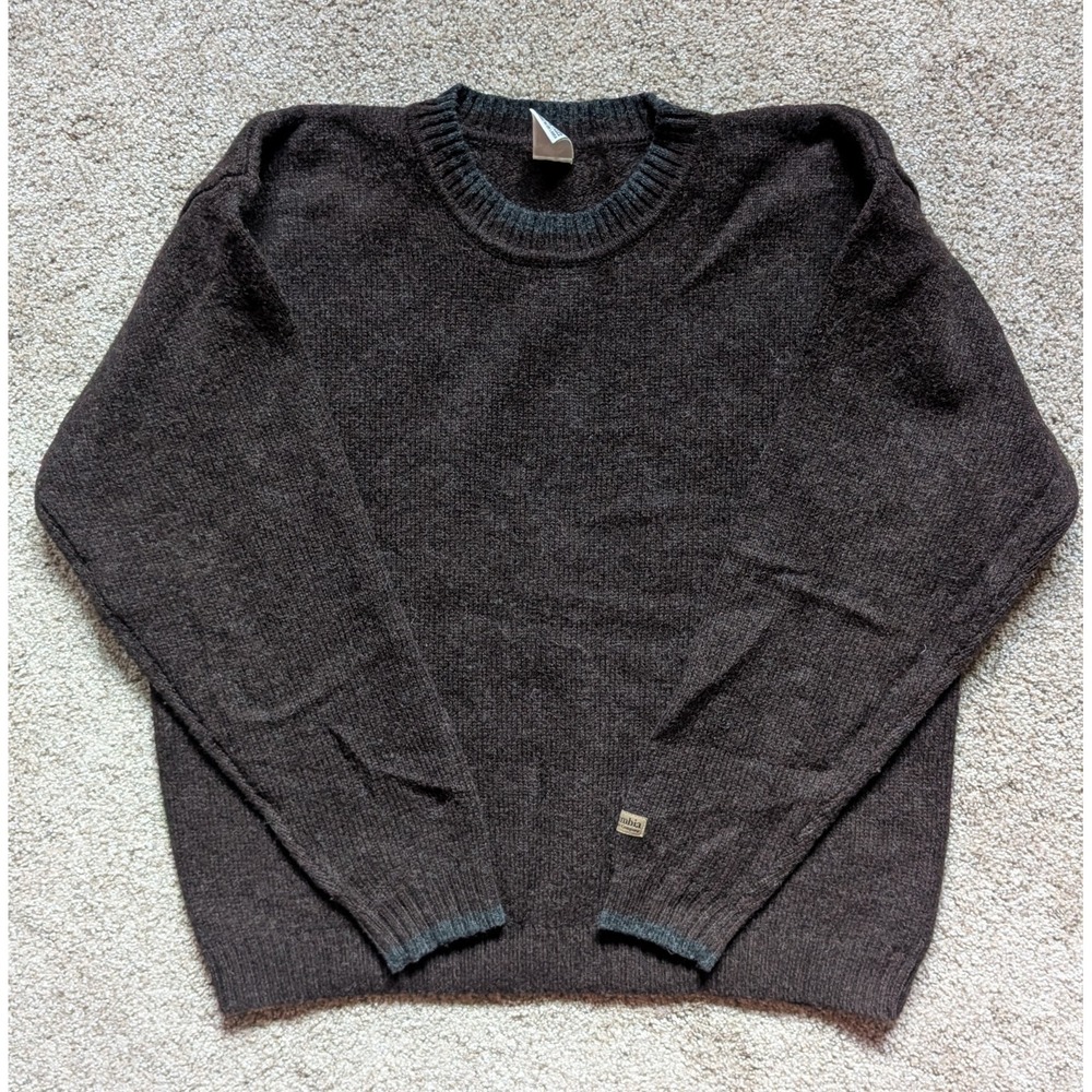 VTG Columbia Mens XL Shetland Wool Brown Long Sleeve Sweater Classic USA Outdoor